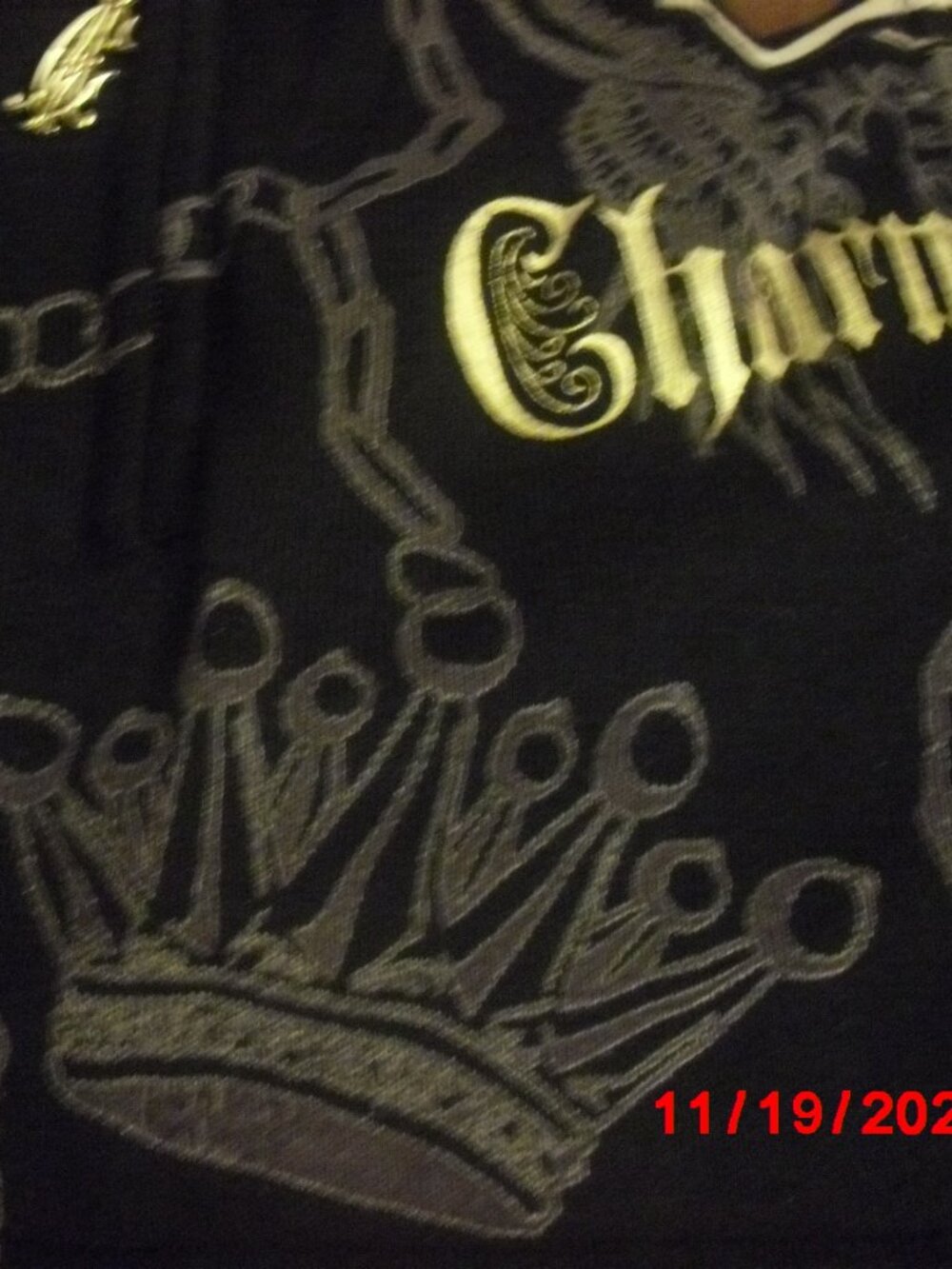 ED HARDY HOODIE,  Dramatic and Whimsical! Men's Medium, Rhinestones Everywhere!! - Picture 5 of 14